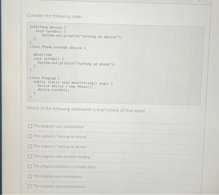 There Is No Difference In An Abstract Class With Only Abstract Methods And An Interface True False The Interface Of Th 3