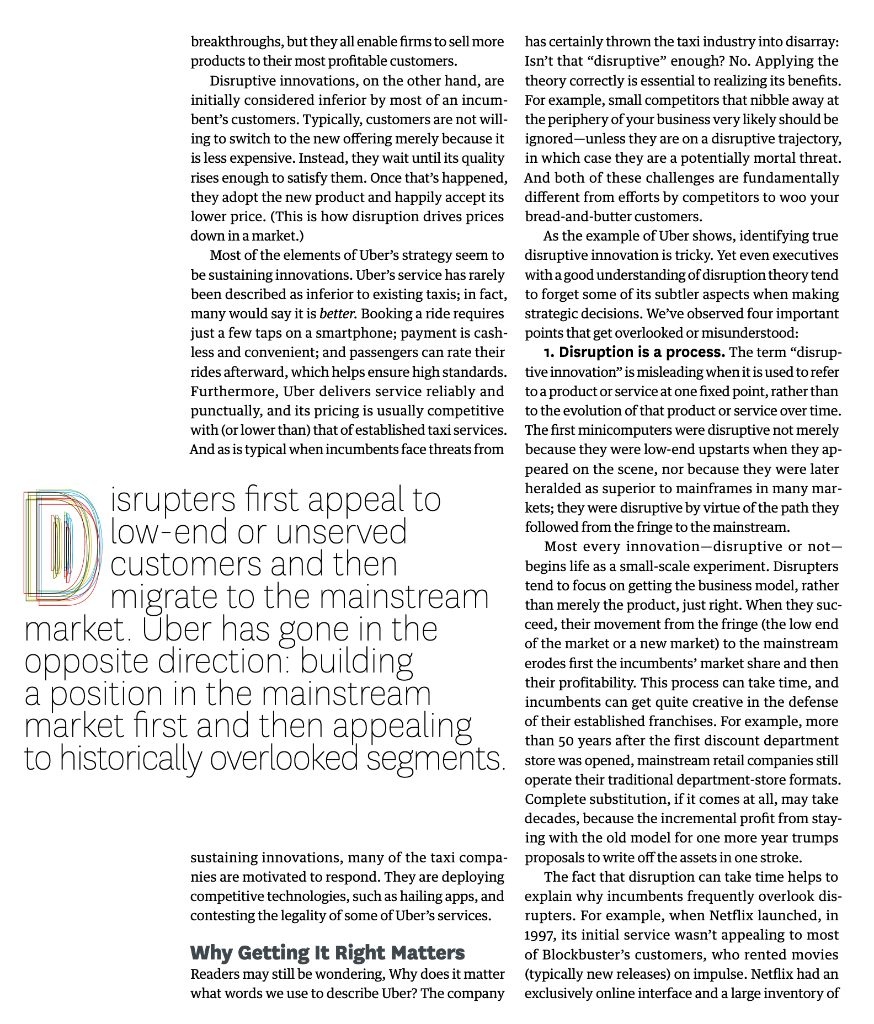 He Theory Of Disruptive Innovation Introduced In These Pages In 1995 Has Proved To Be A Powerful Way Of Thinking About 3