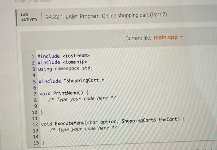 This Program Extends The Earlier Online Shopping Cart Program Consider First Saving Your Earlier Program 1 Exten 7