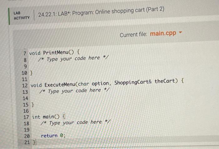 This Program Extends The Earlier Online Shopping Cart Program Consider First Saving Your Earlier Program 1 Exten 8