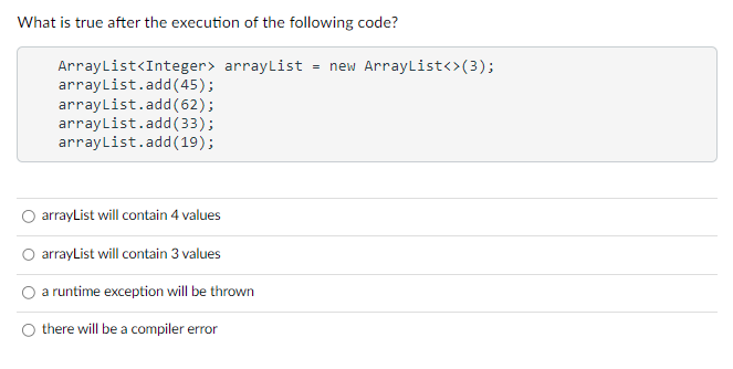Java Question 1 Question 2 Question 3 Question 4 3