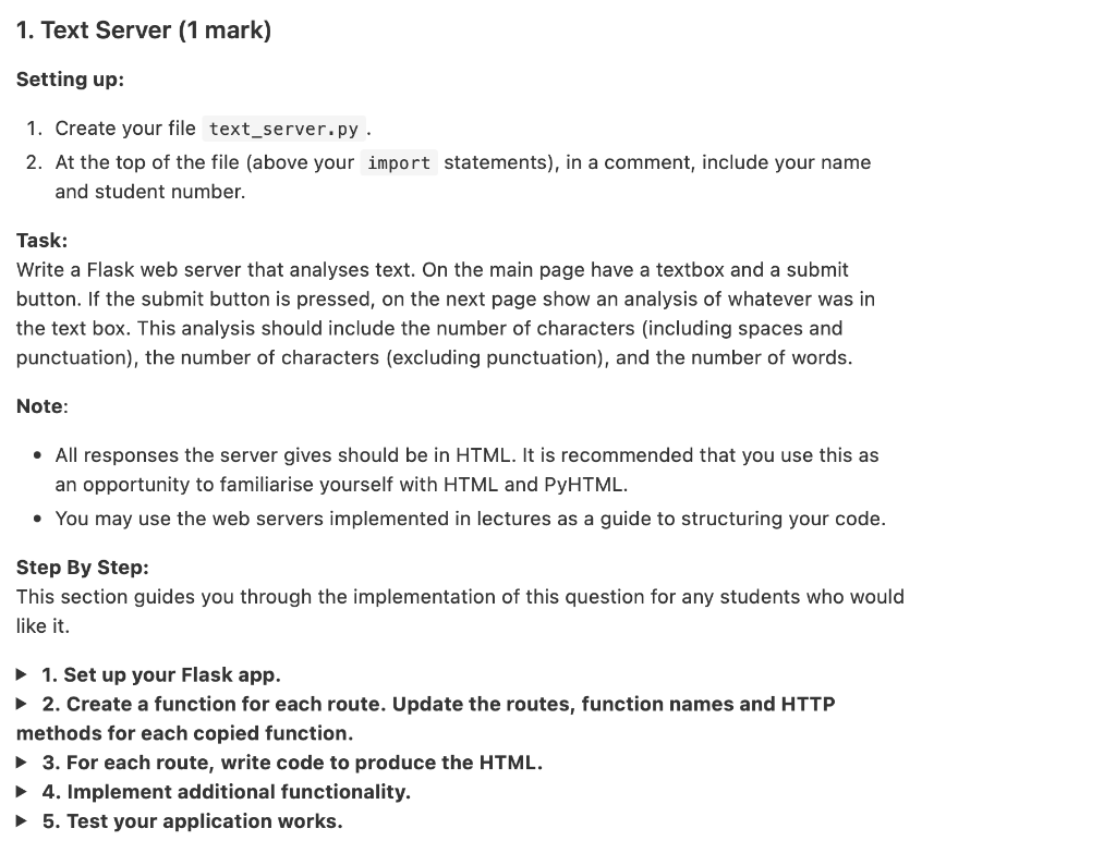 1 Text Server 1 Mark Setting Up 1 Create Your File Text Server Py 2 At The Top Of The File Above Your Import St 1