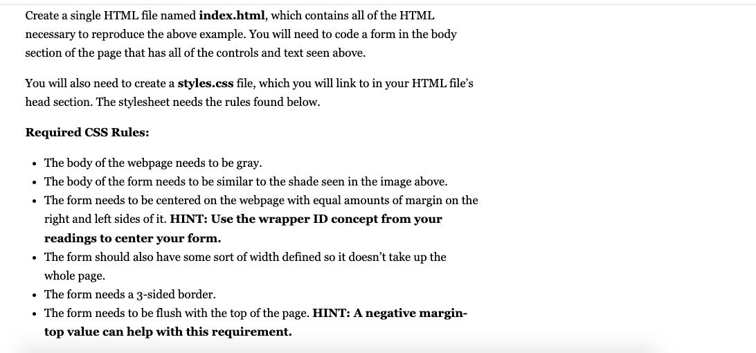 Create A Single Html File Named Index Html Which Contains All Of The Html Necessary To Reproduce The Above Example You 1