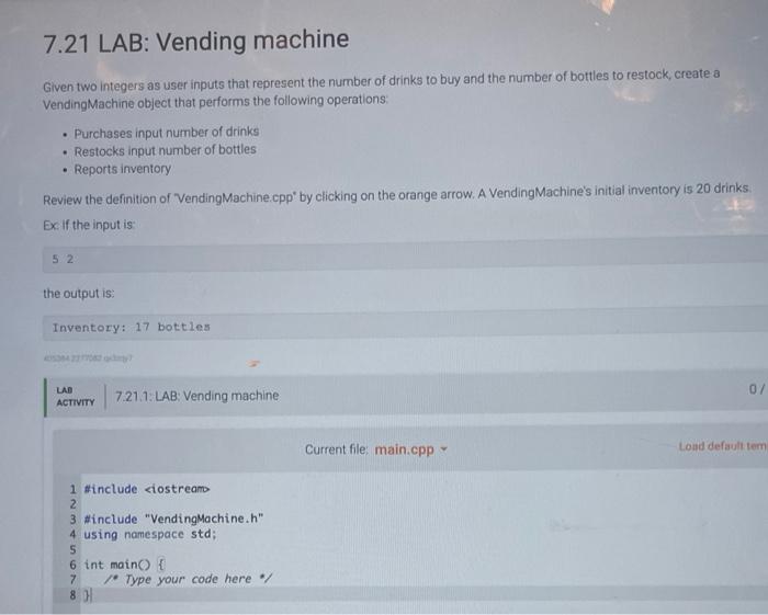 Given Two Integers As User Inputs That Represent The Number Of Drinks To Buy And The Number Of Bottles To Restock Creat 1