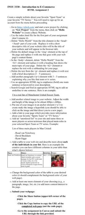 Himl Assignmeat 2 Create A Simple Website About Yeur Faverile Sport Teara Of Yest Faverite Tv Series Vert Will Nee 1