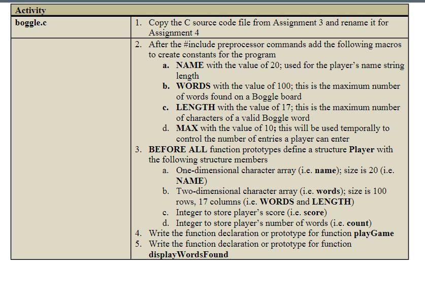 How Would I Put This Assignment Into Code For C 1