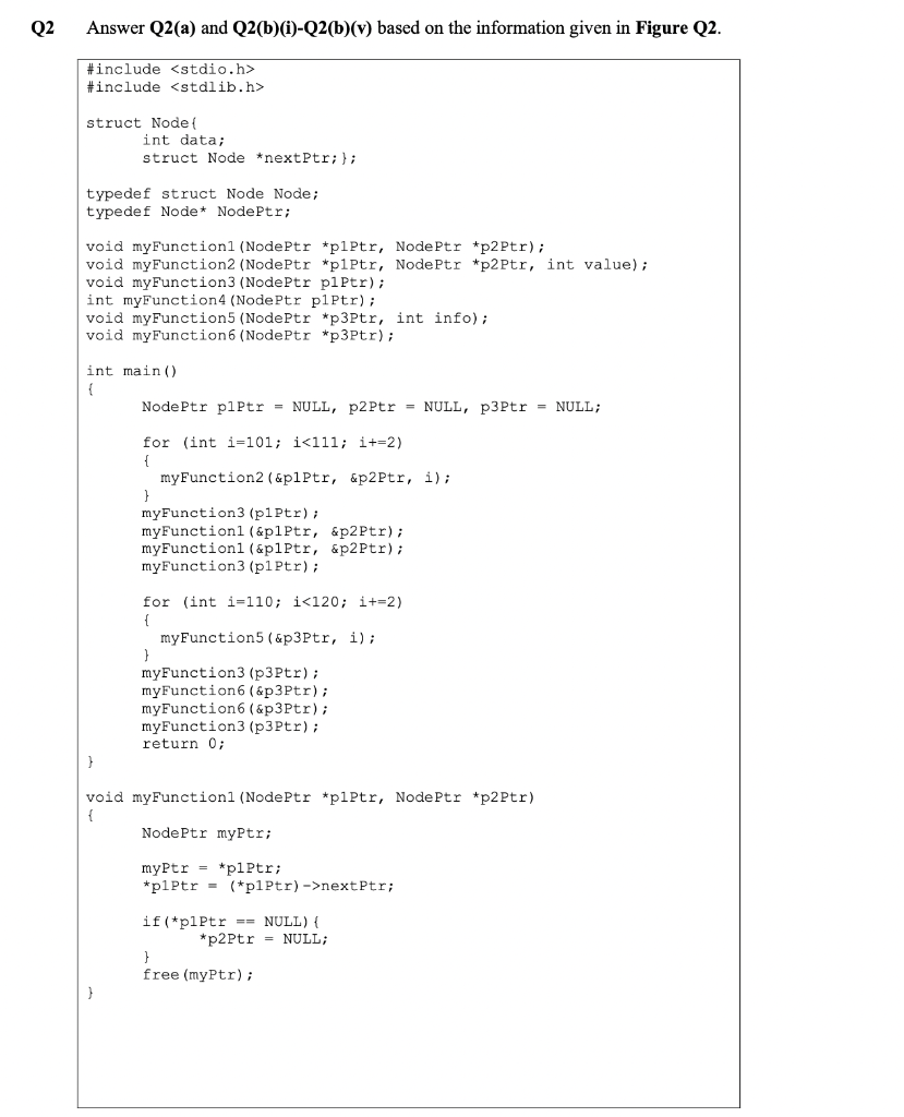 Answer Q2 A And Q2 B I Q2 B V Based On The Information Given In Figure Q2 Figure Q2 Write The Output For The Pro 1