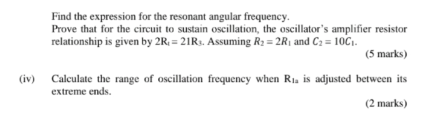C Figure 4 C Shows A Wien Bridge Oscillator Circuit C 330 Nf R3 1kq R 8kq Mi Rt St R Mam R 10 Kq Rib 4kq Figu 3