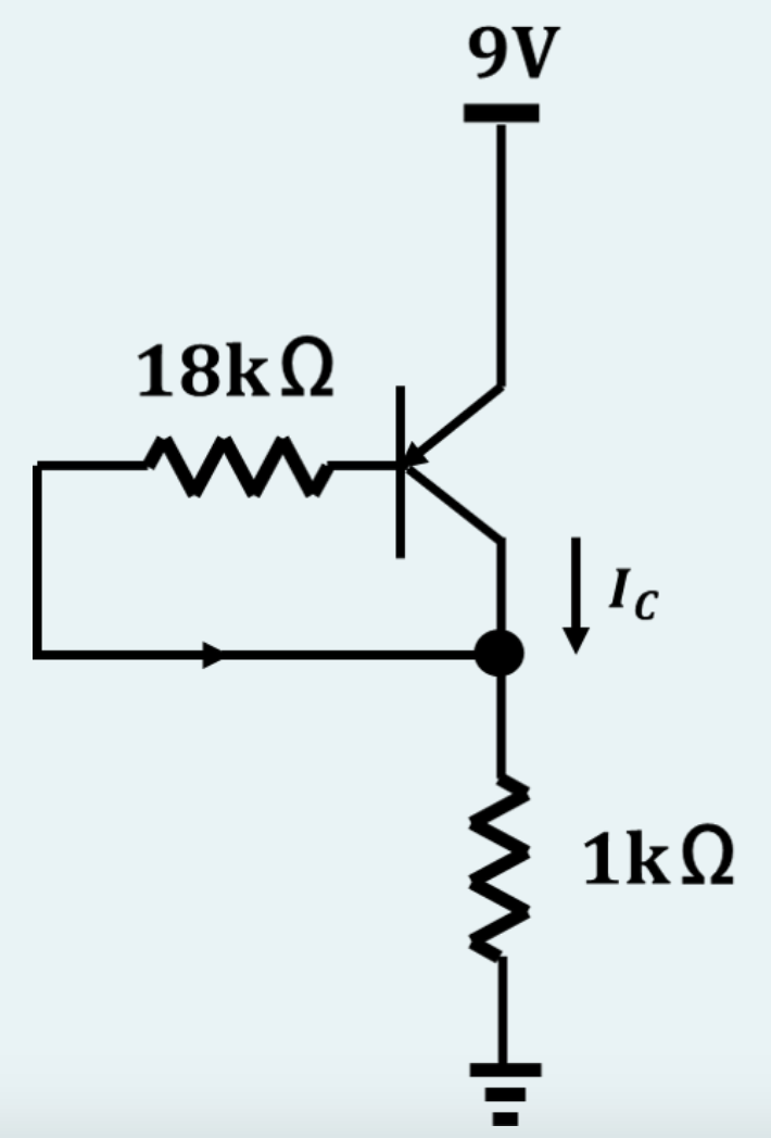 Consider The Following Circuit If Bjt Is In The Forward Active Region Vbe 0 7v Va Infinity Beta 50 Find The Value 1
