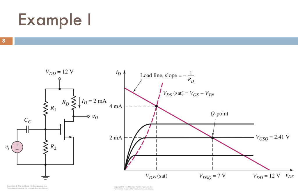 8 V Example I Vdd 12 V Www Copyright The Mcgraw Hill Companies Inc Permission Required For Reproduction Or Dis 1