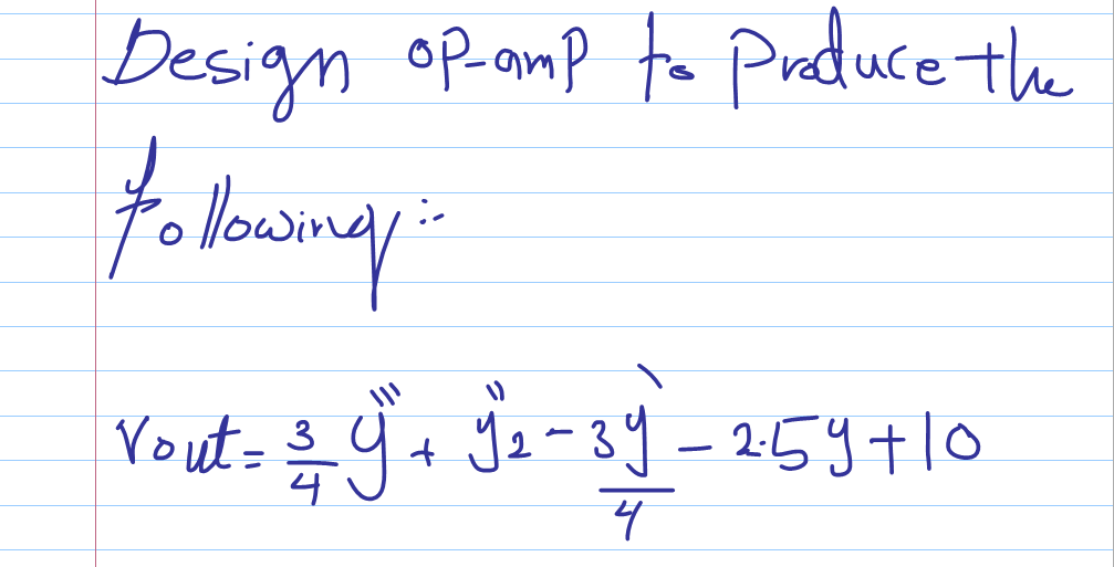 Design Op Amp Circuit That Produce The Following 1