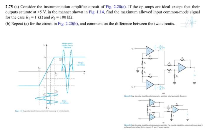 D 2 72 The Circuit Shown In Fig P2 72 Is A Representation Of A Versatile Ic Known As A Differential Amplifier Module Av 7