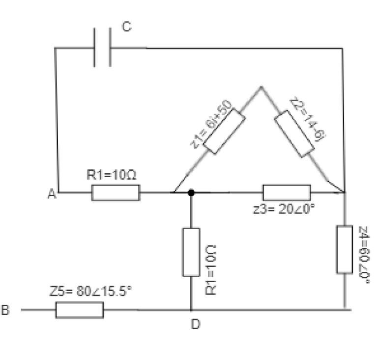Question A Given Is The Following Circuit The Capacitor In The Circuit Is Initially Uncharged Find The Current 3