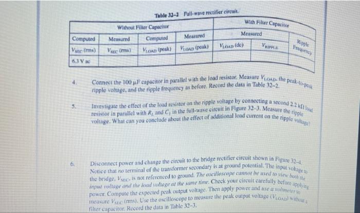 32 Name Date Rectifier Circuits Class Reading Text Sections 16 4 Through 16 7 Objectives After Performing This Experime 8