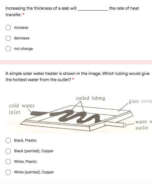 Increasing The Thickness Of A Slab Will Transfer The Rate Of Heat Increase Decrease Not Change A Simple Solar Water H 1