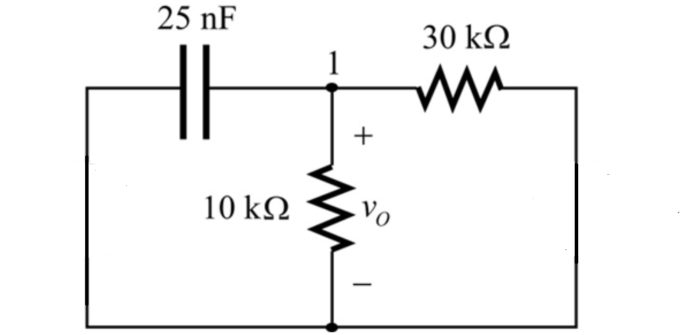 Find The Transfer Function H S And The Natural Response Of The Circuit For Vo 1