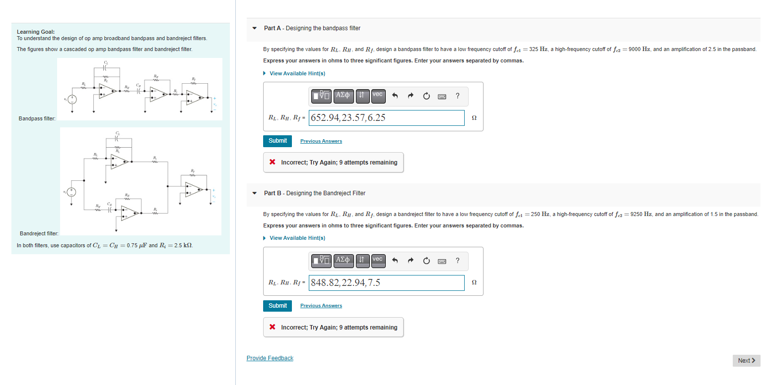 Learning Goal To Understand The Design Of Op Amp Broadband Bandpass And Bandreject Filters The Figures Show A Cascaded 1