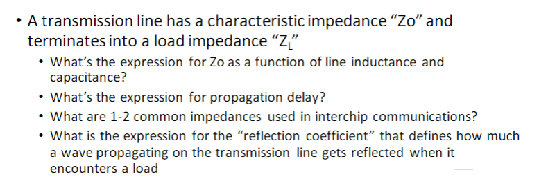 A Transmission Line Has A Characteristic Impedance Zo And Terminates Into A Load Impedance Z What S The Express 1