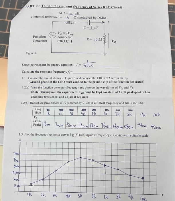 Objectives 1 To Investigate The Characteristics Of The Series Resonant Circuit 2 To Determine The Resonance Curve App 2