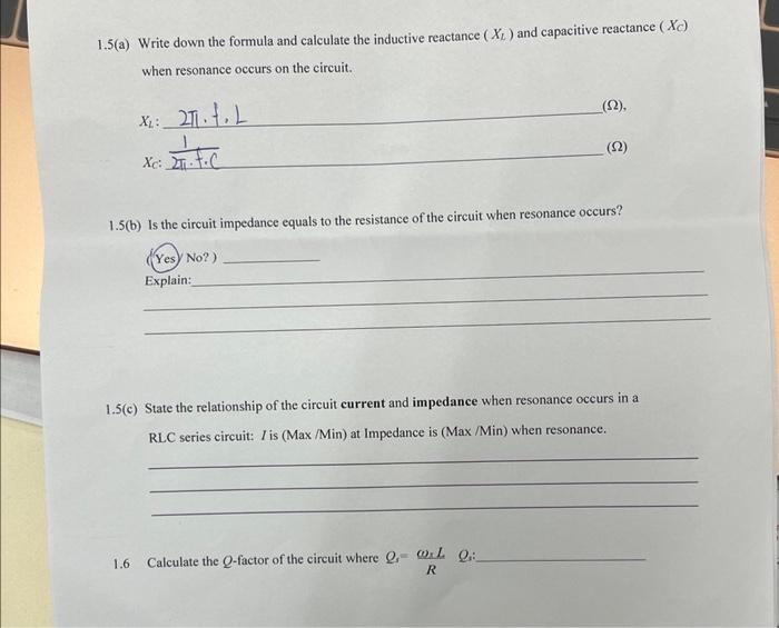 Objectives 1 To Investigate The Characteristics Of The Series Resonant Circuit 2 To Determine The Resonance Curve App 4