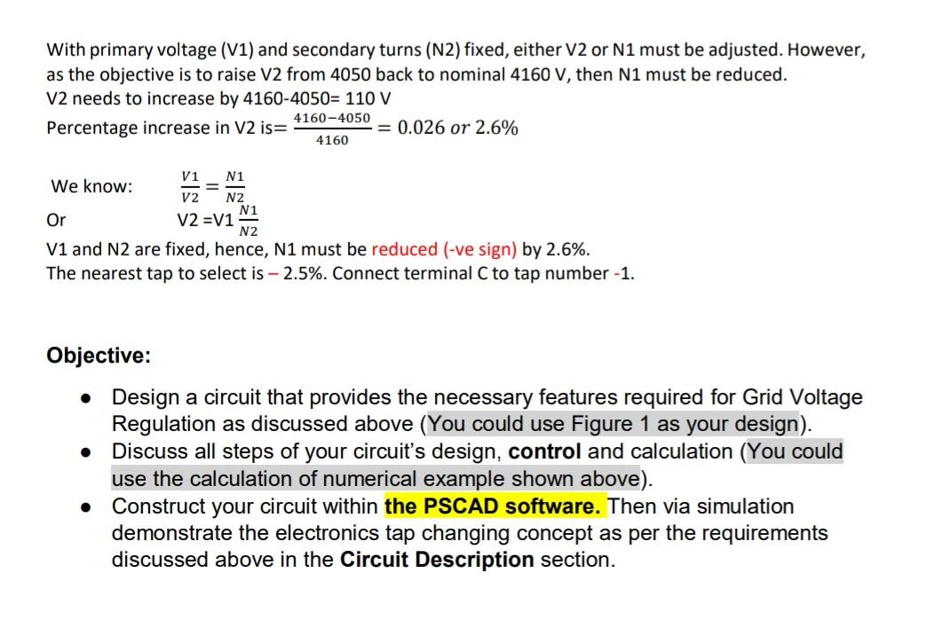 Design Of A Power Electronic On Load Tap Changer Oltc Transformer For Grid Voltage Regulation Using Pscad Software Int 2