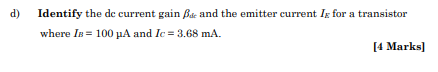 A Distinguish The Major Difference Between A Bipolar And A Unipolar Device 2 Marks B Figure 2 Shows The Collector C 2