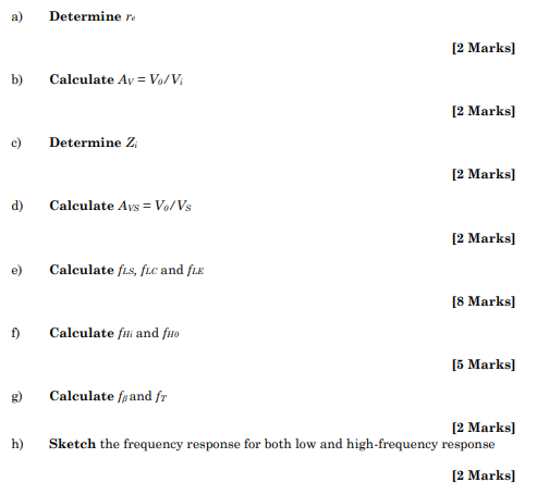 Figure 4 Shows Emitter Follower Network For The Network Of Figure 4 Figure 4 Emitter Follower Network A Determine Re 2