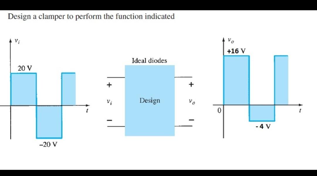 Design A Clamper To Perform The Function Indicated 1