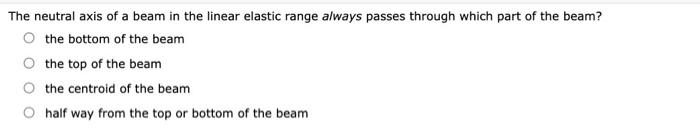 The Location Of The Neutral Axis For A Composite Section Can Be Found From What Condition The Beam Isn T Composite The 2