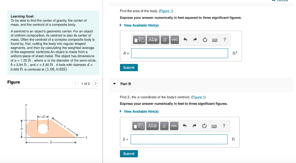 Learning Goal To Be Able To Find The Center Of Gravity The Center Of Mass And The Centroid Of A Composite Body A Cen 1