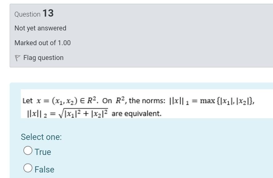 Question 11 Not Yet Answered Marked Out Of 1 00 Flag Question The Set Y X1 X2 X3 E R3 X1 X2 X3 0 Is A Subspa 3