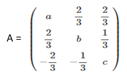 If A 1 At Then Determine The Value Of A2 B2 C2 In The Following Matrix Answer Step By Step 1