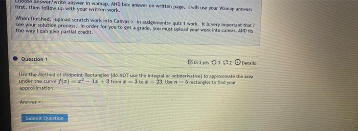 Choose Answer Write Answer In Wamap And Box Answer On Written Page I Will Use Your Wamap Answers First Then Follow Up 1