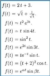 For The Problems Below Evaluate The Laplace Transform Of The Given Function Using Appropriate Theorems 1
