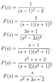 Evaluate The Inverse Laplace Transform Of The Given Function Below 1