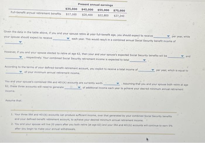 1 Apply What You Ve Learned Retirement And Estate Planning Scenario You And Your Spouse Are Both 40 Years Old You E 2