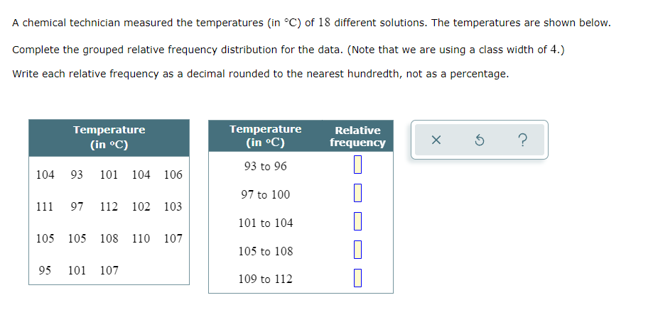 A Chemical Technician Measured The Temperatures In C Of 18 Different Solutions The Temperatures Are Shown Below Com 1