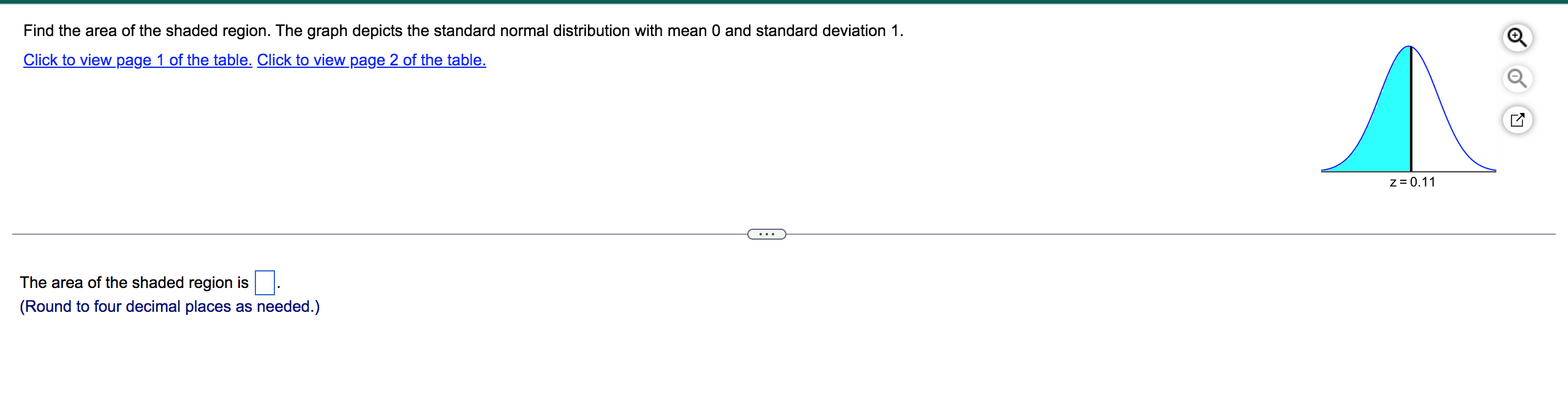 Find The Area Of The Shaded Region The Graph Depicts The Standard Normal Distribution With Mean 0 And Standard Deviatio 1