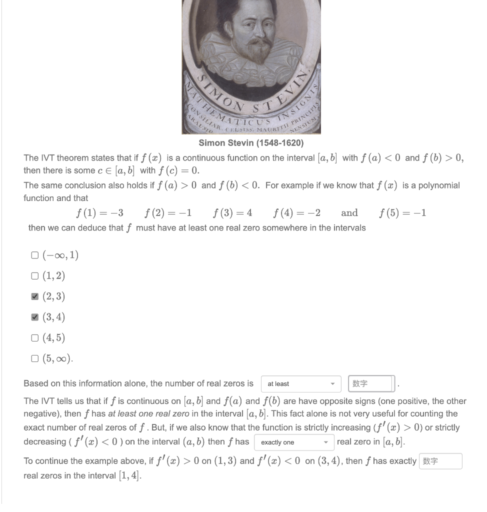 The Intermediate Value Theorem Ivt Goes Back To The Flemish Engineer Inventor Mathematician And Land Yacht Pioneer S 2