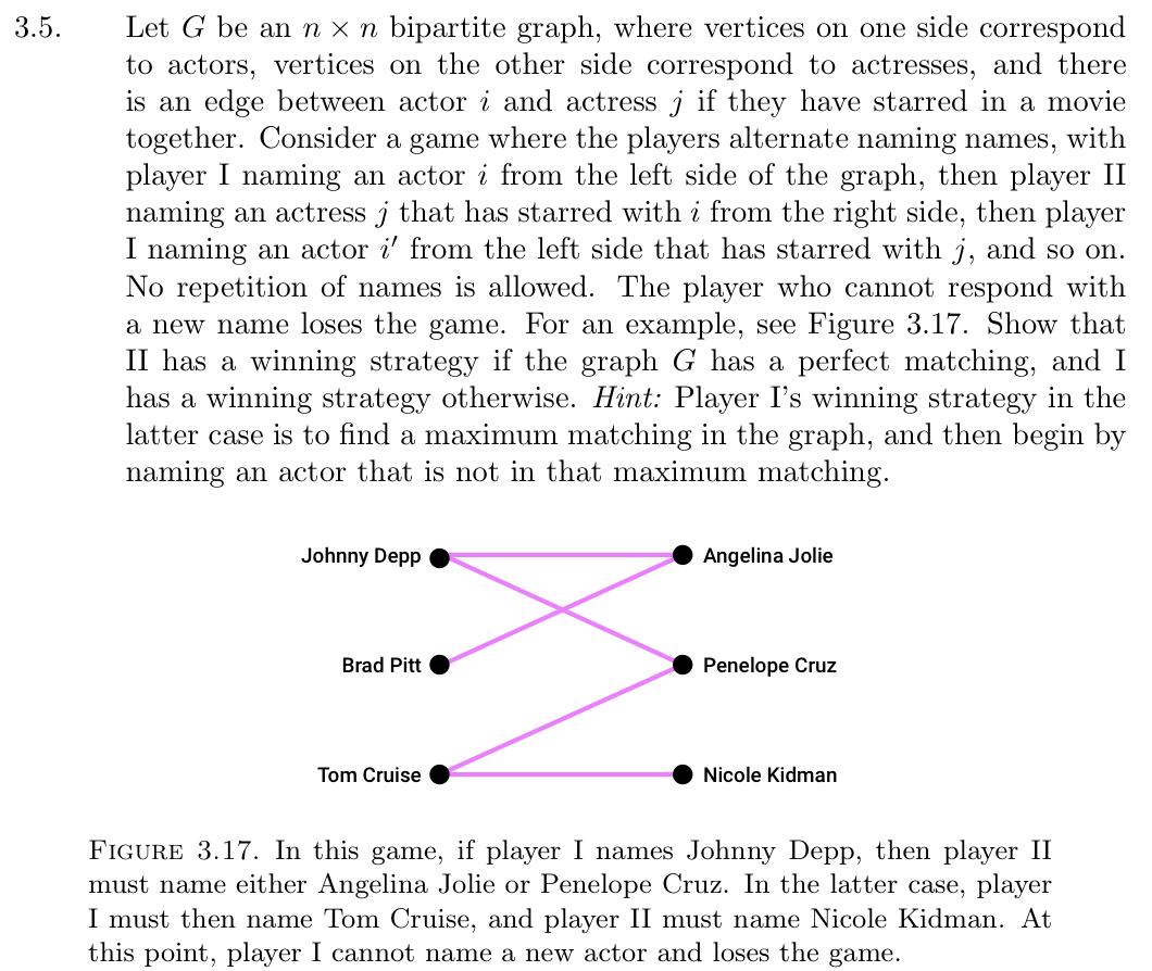 3 5 Let G Be An N X N Bipartite Graph Where Vertices On One Side Correspond To Actors Vertices On The Other Side Corr 1