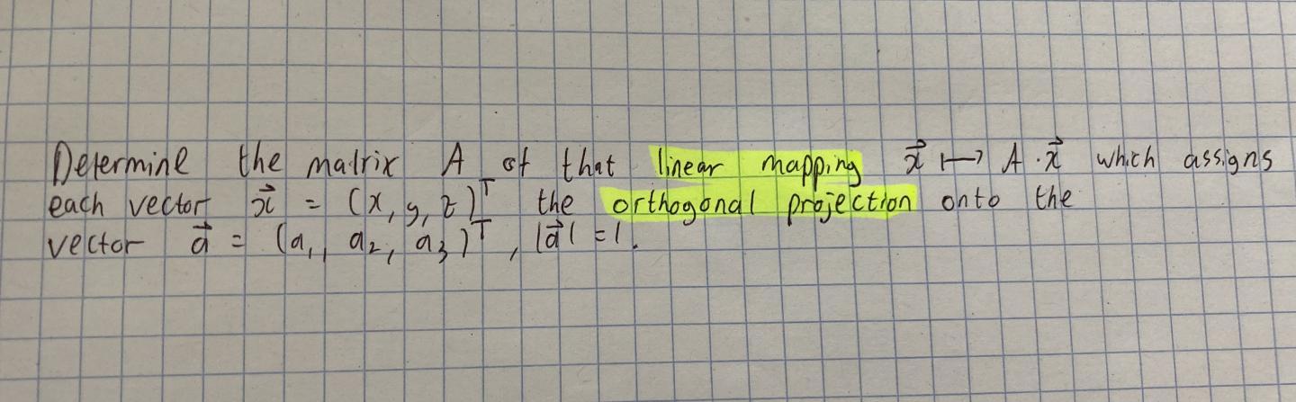 This Question Is About Linear Mapping Please Only Answer If You Know How To Answer It Correctly With Relevant Formula 1