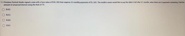 19 Priceless Portrait Studio Signed A Note With A Face Value Of 48 000 That Requires 24 Monthly Payments Of 82 900 1