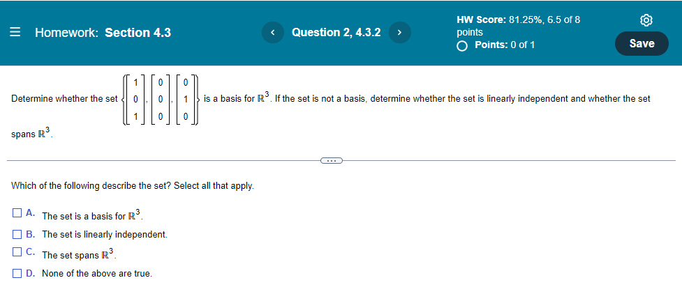 Linear Algebra 4 3 2 7 7 1