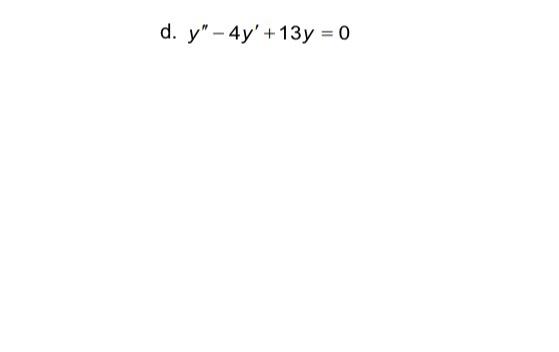 D Y 4y 13y 0 1