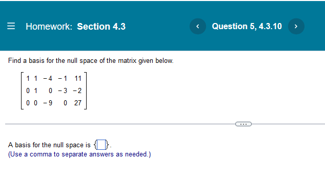 Linear Algebra 4 3 Eb 5 6 6 1