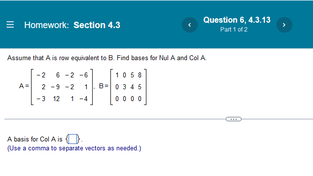 Linear Algebra 4 3 Eb 5 6 6 2