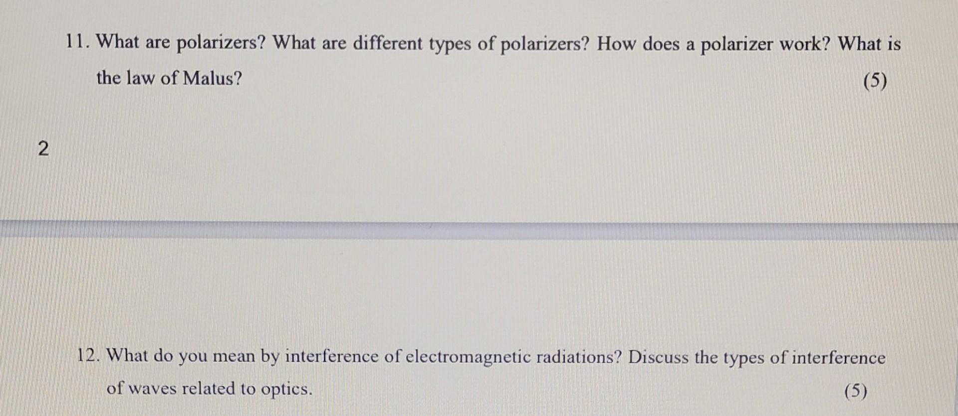11 What Are Polarizers What Are Different Types Of Polarizers How Does A Polarizer Work What Is The Law Of Malus 5 1