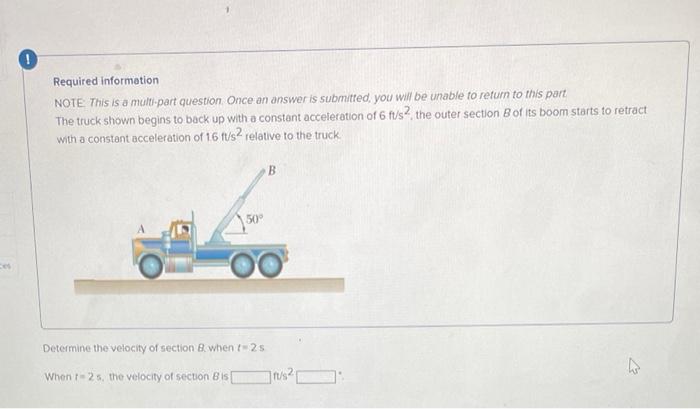 O Required Information Note This Is A Multi Part Question Once An Answer Is Submitted You Will Be Unable To Return To 1