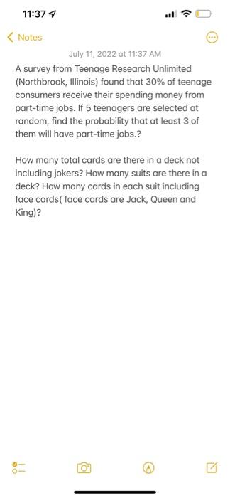11 37 7 Notes July 11 2022 At 11 37 Am A Survey From Teenage Research Unlimited Northbrook Illinois Found That 30 1