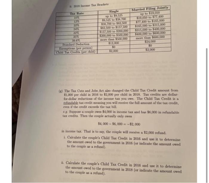 Show Your Work In Order To Receive Credit You May Use A Calculator As Needed 1 A Family Consists Of Two Married Adults 3